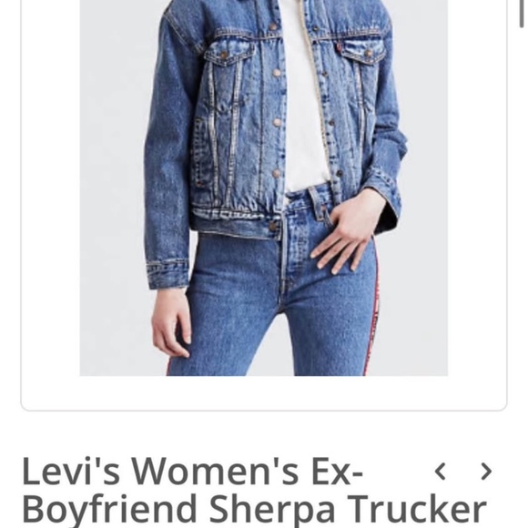Levi’s boyfriend Sherpa trucker Jean jacket - Picture 3 of 6
